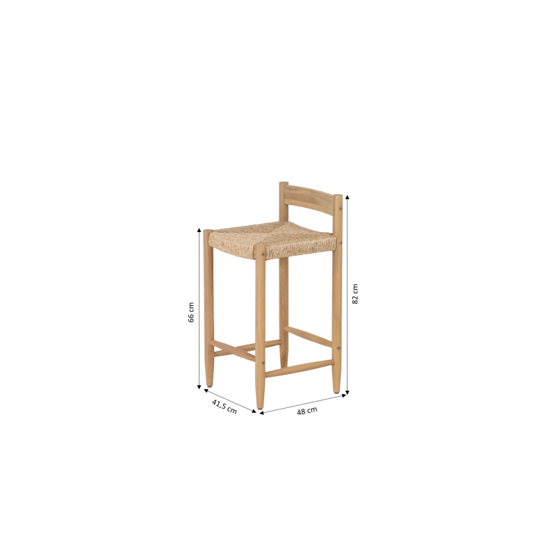 Lot de 2 tabourets de bar TEVA hauteur d'assise 65 cm