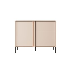 Buffet HULDA beige 2 portes 1 tiroir 104cm