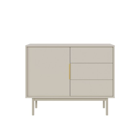 Buffet JONA coloris cachemire 1 porte 3 tiroirs 104cm