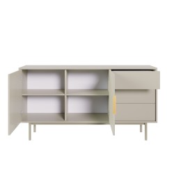 Buffet JONA coloris cachemire 2 portes 3 tiroirs 154cm
