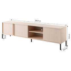 Meuble TV HULDA beige 203cm