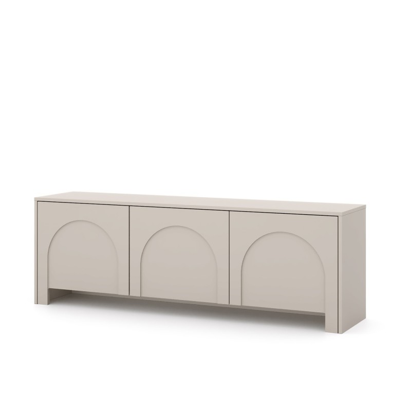 Meuble TV EDDA coloris cachemire 3 portes 150cm