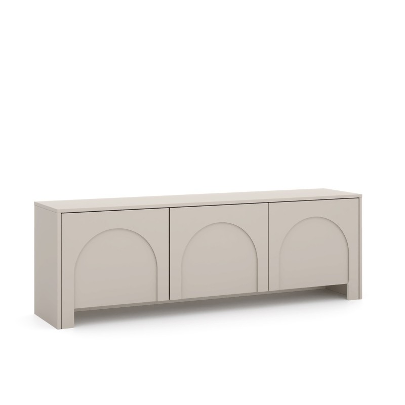 Meuble TV EDDA coloris cachemire 3 portes 150cm