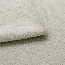 Canapé d'angle droit convertible BELEM 4/5 places tissu bouclette écru