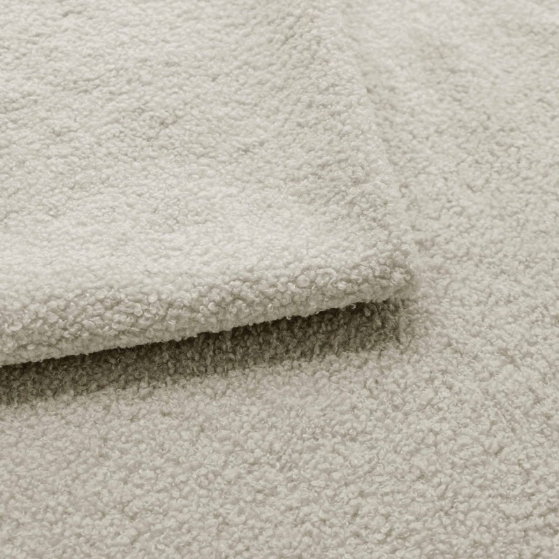 Canapé d'angle droit convertible BELEM 4/5 places tissu bouclette écru