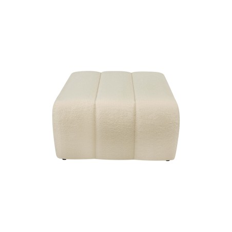 Pouf BELEM tissu bouclette écru