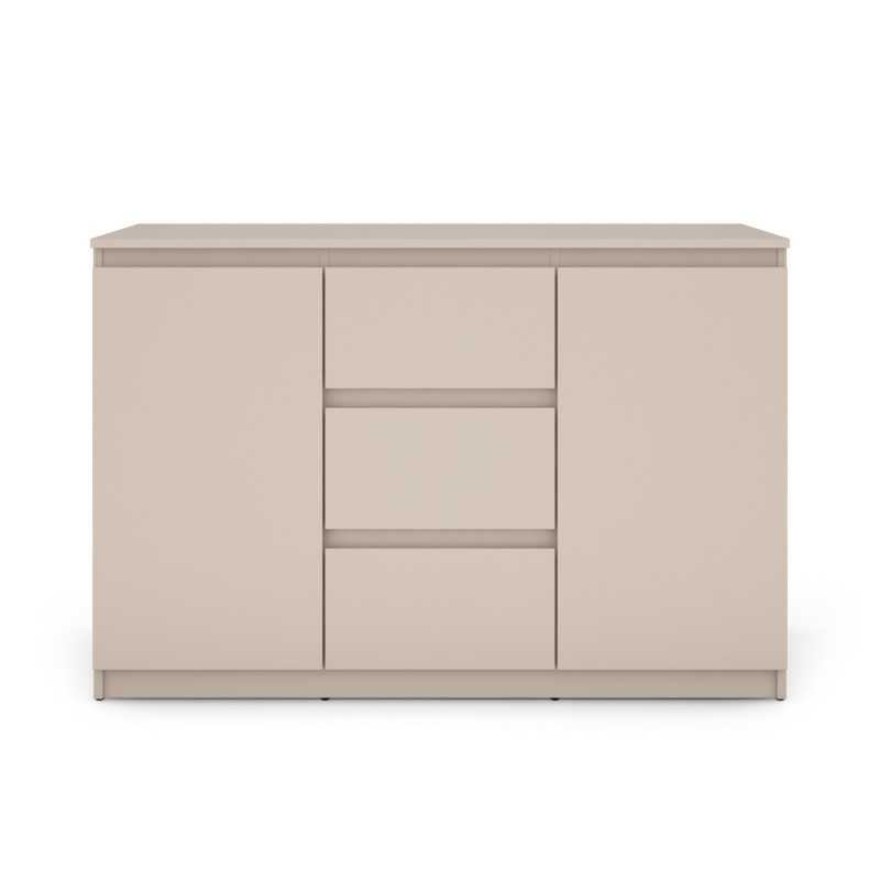 Buffet SNORRI cachemire 2 portes 3 tiroirs 120cm