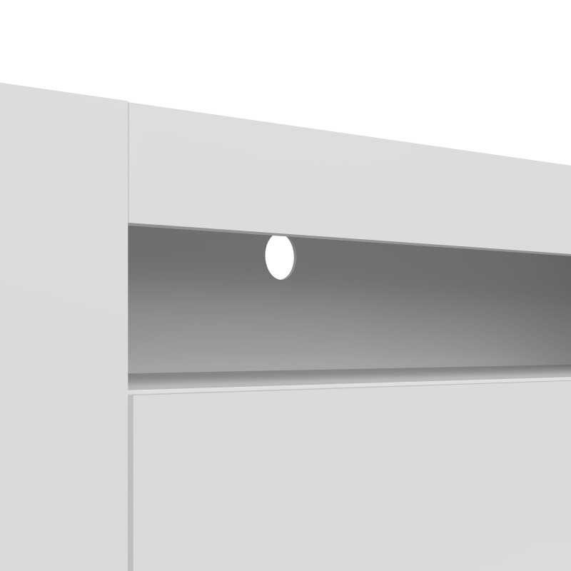 Meuble TV BIRNA blanc mat 3 portes 150cm