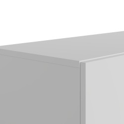 Meuble TV BIRNA blanc mat 3 portes 150cm