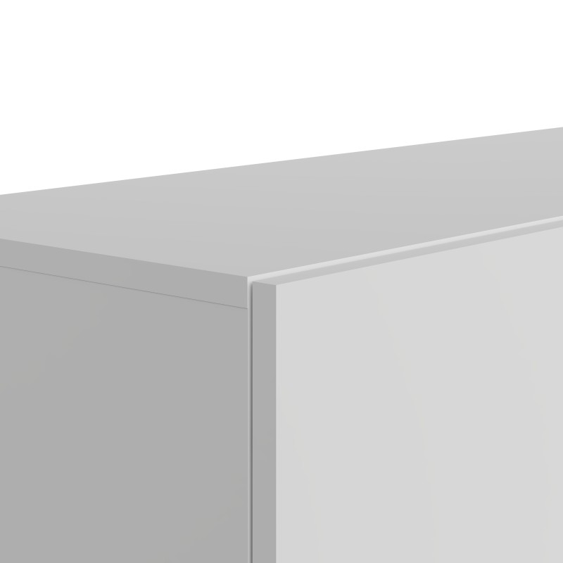 Meuble TV BIRNA blanc mat 3 portes 200cm