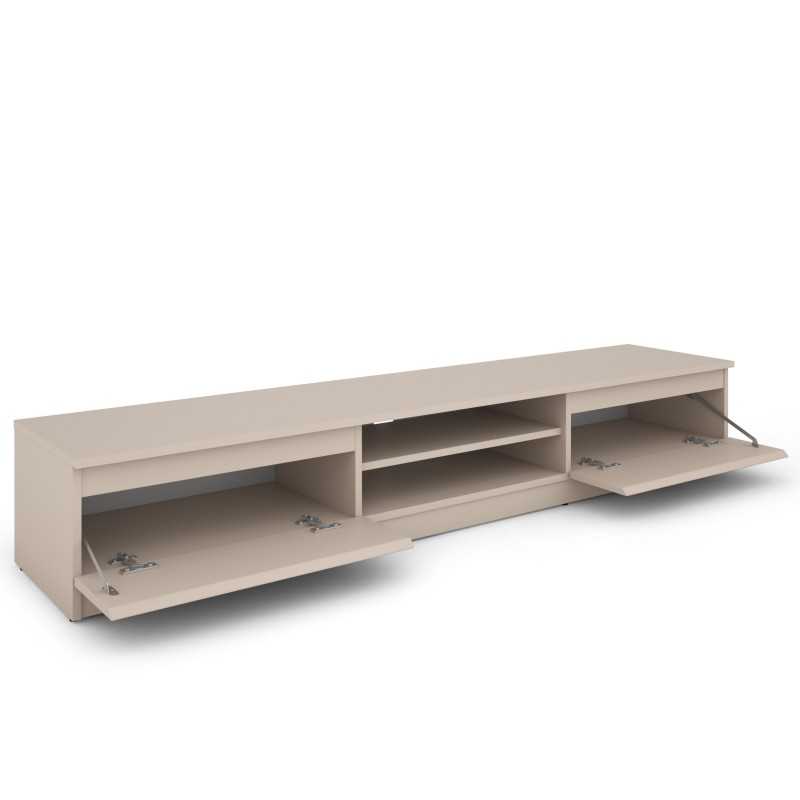 Meuble TV KAMLOOPS 180 Cm – Cachemire – 3 Tiroirs Poussez-Pour-Ouvrir – Design Moderne Aux Bords Arrondis