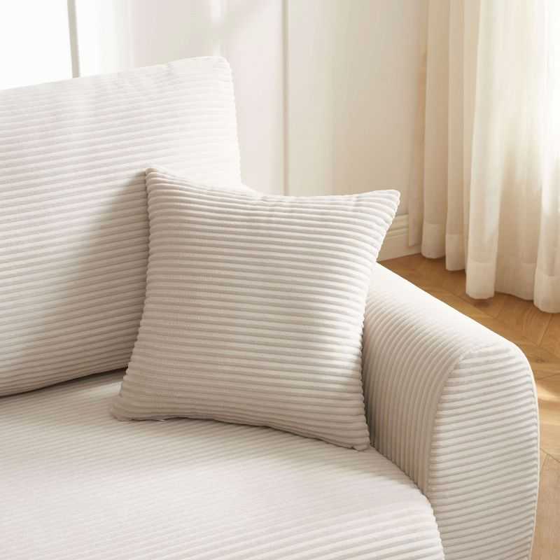 Canapé droit convertible 3 places DANILO velours côtelé beige