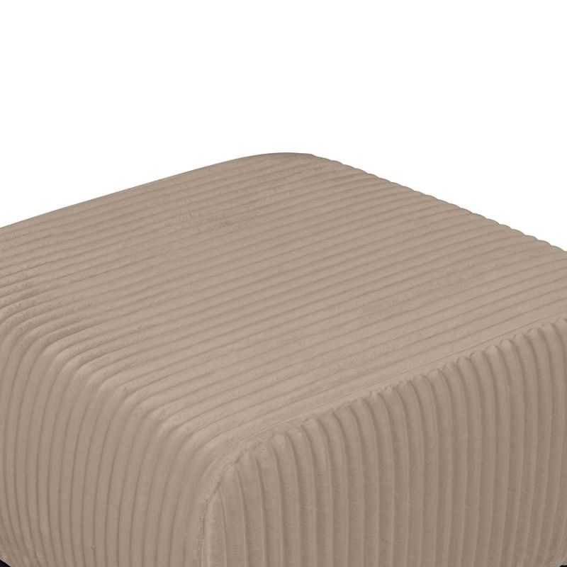 Pouf GLORIA velours côtelé taupe