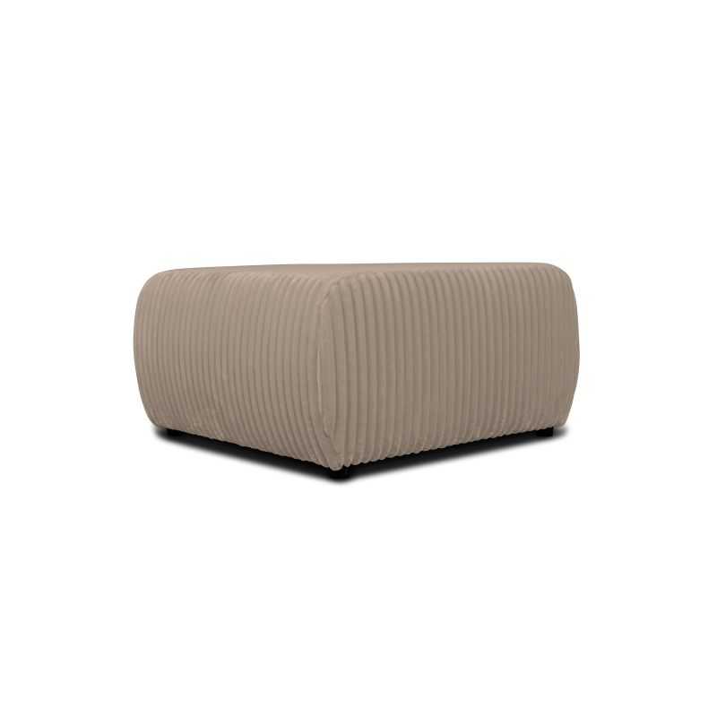 Pouf GLORIA velours côtelé taupe