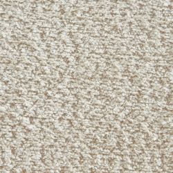 Lot de 2 TINA tabourets tissu bouclette crème