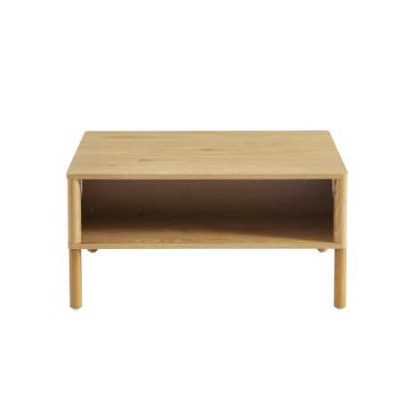 Table basse HAIDA effet chêne et cannage rotin