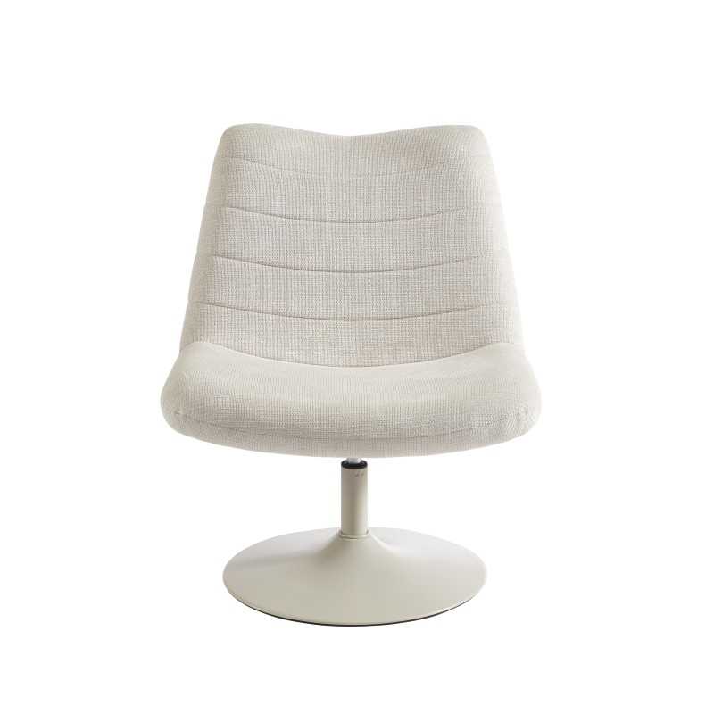 Fauteuil ANTEA tissu beige rotatif et inclinable
