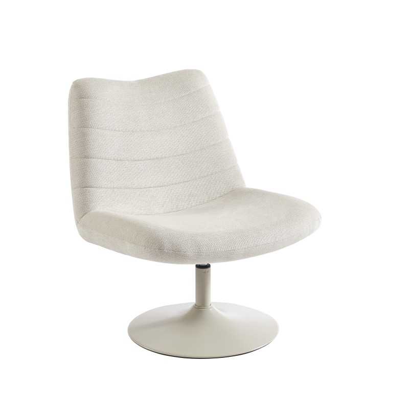 Fauteuil ANTEA tissu beige rotatif et inclinable