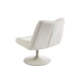 Fauteuil ANTEA tissu beige rotatif et inclinable