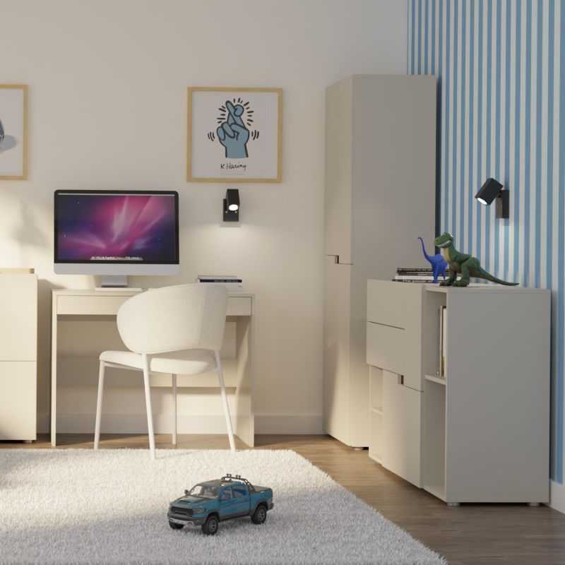 Bureau enfant INGA cachemire 1 tiroir 100cm