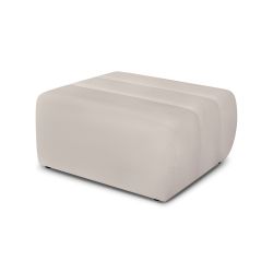 Pouf BELEM tissu chenille grège