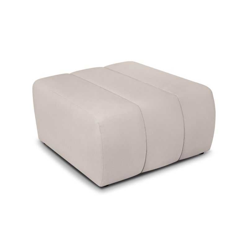 Pouf BELEM tissu chenille grège