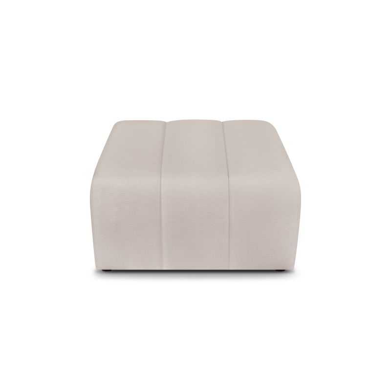 Pouf BELEM tissu chenille grège