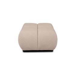 Pouf TASCA tissu bouclette taupe