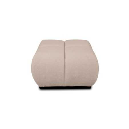 Pouf TASCA tissu bouclette taupe