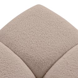 Pouf TASCA tissu bouclette taupe