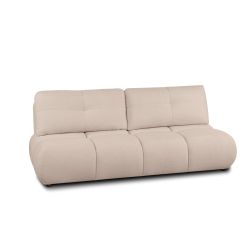 Canapé droit convertible TASCA 3 places tissu bouclette taupe