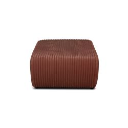 Pouf GLORIA velours côtelé terracotta