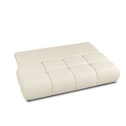 Canapé droit convertible TASCA 3 places tissu bouclette grège