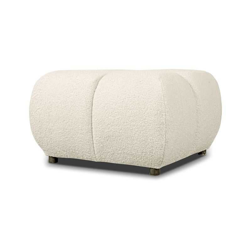 Pouf TASCA tissu bouclette grège