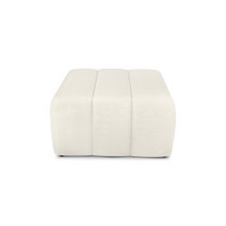 Pouf BELEM tissu bouclette écru