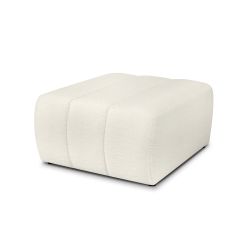 Pouf BELEM tissu bouclette écru