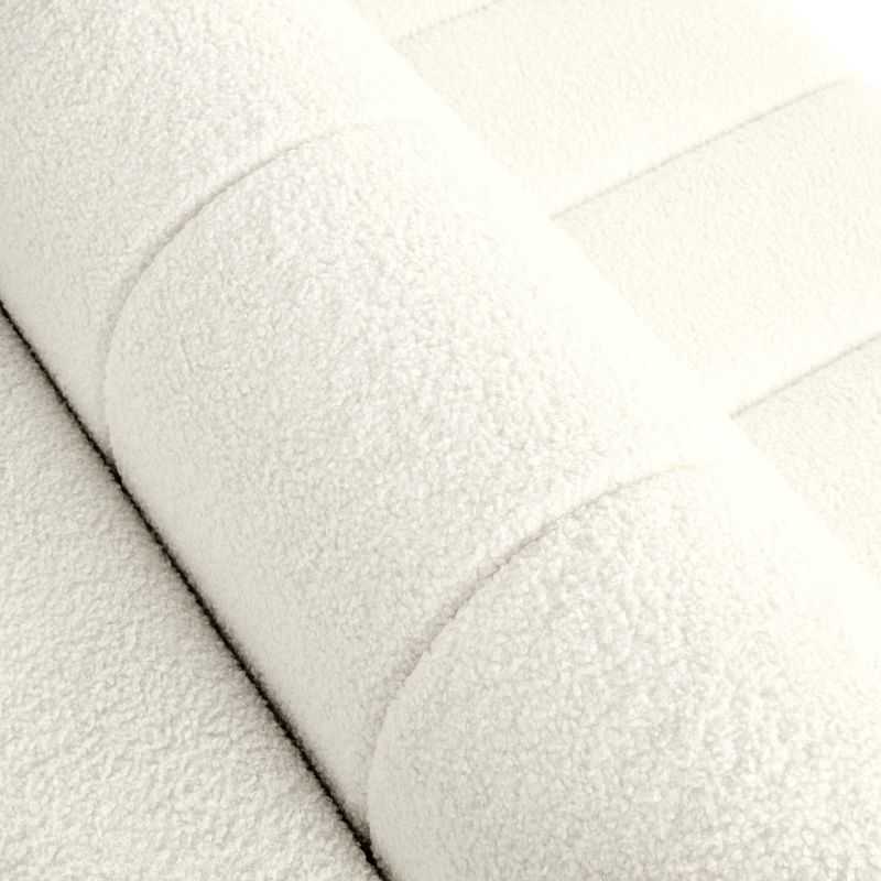 Canapé d'angle droit convertible BELEM 4/5 places tissu bouclette écru