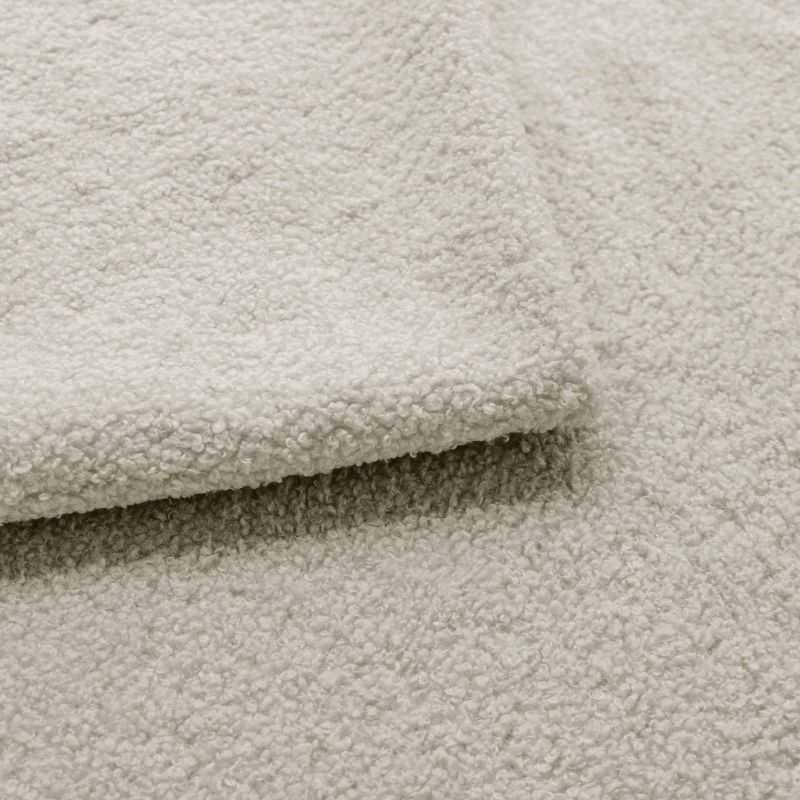 Canapé d'angle gauche convertible BELEM 4/5 places tissu bouclette écru