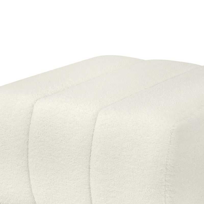 Pouf BELEM tissu bouclette écru