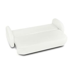 Canapé droit convertible CARLOTTA 3 places tissu chenille écru