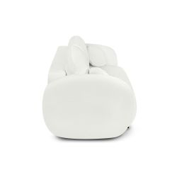 Canapé droit convertible CARLOTTA 3 places tissu chenille écru