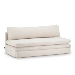 Banquette convertible NOMA 3 places tissu bouclette grège
