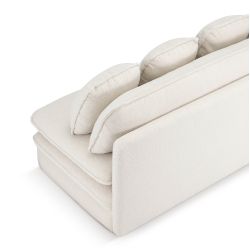 Banquette convertible NOMA 3 places tissu bouclette grège