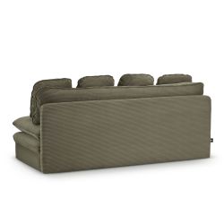 Banquette convertible NOMA 3 places velours côtelé vert