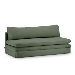 Banquette convertible NOMA 3 places tissu bouclette vert kaki