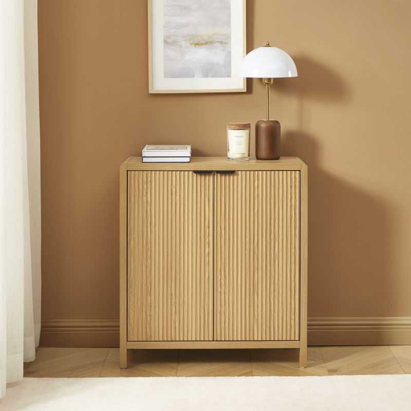Buffet UTICA effet chêne 2 portes 30cm