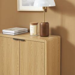 Buffet UTICA effet chêne 2 portes 30cm