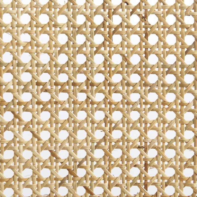 Lot de 2 chaises ELLA cannage velours côtelé grège