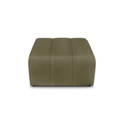 Pouf BELEM tissu chenille vert kaki