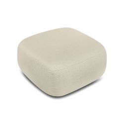 Pouf CARLOTTA tissu bouclette grège